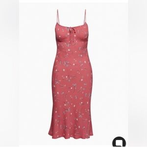 Wilfred Bellow Midi Spring Medley Red Floral Dress